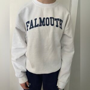 White Falmouth Crew Neck Sweatshirt